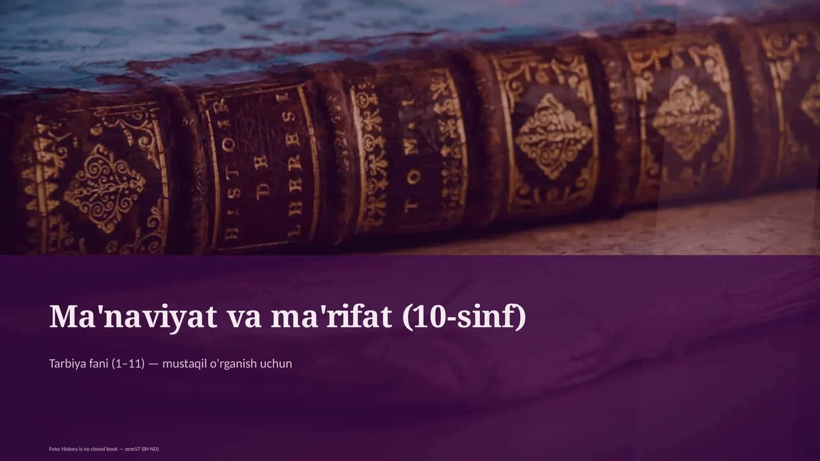 Ma'naviyat va ma'rifat (10-sinf)