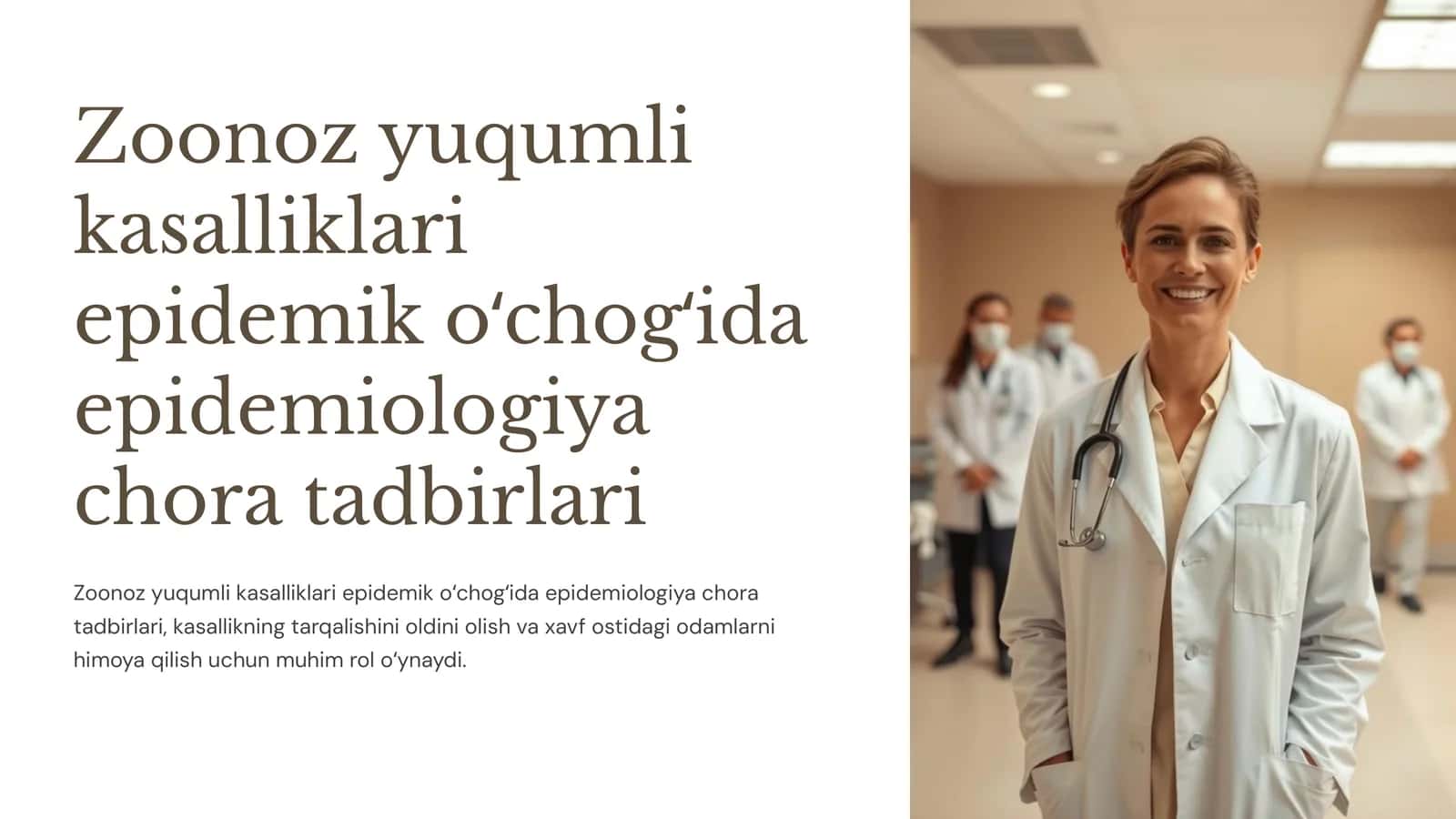 Zoonoz yuqumli kasalliklari epidemik oʻchogʻida epidemiologiya chora tadbirlari