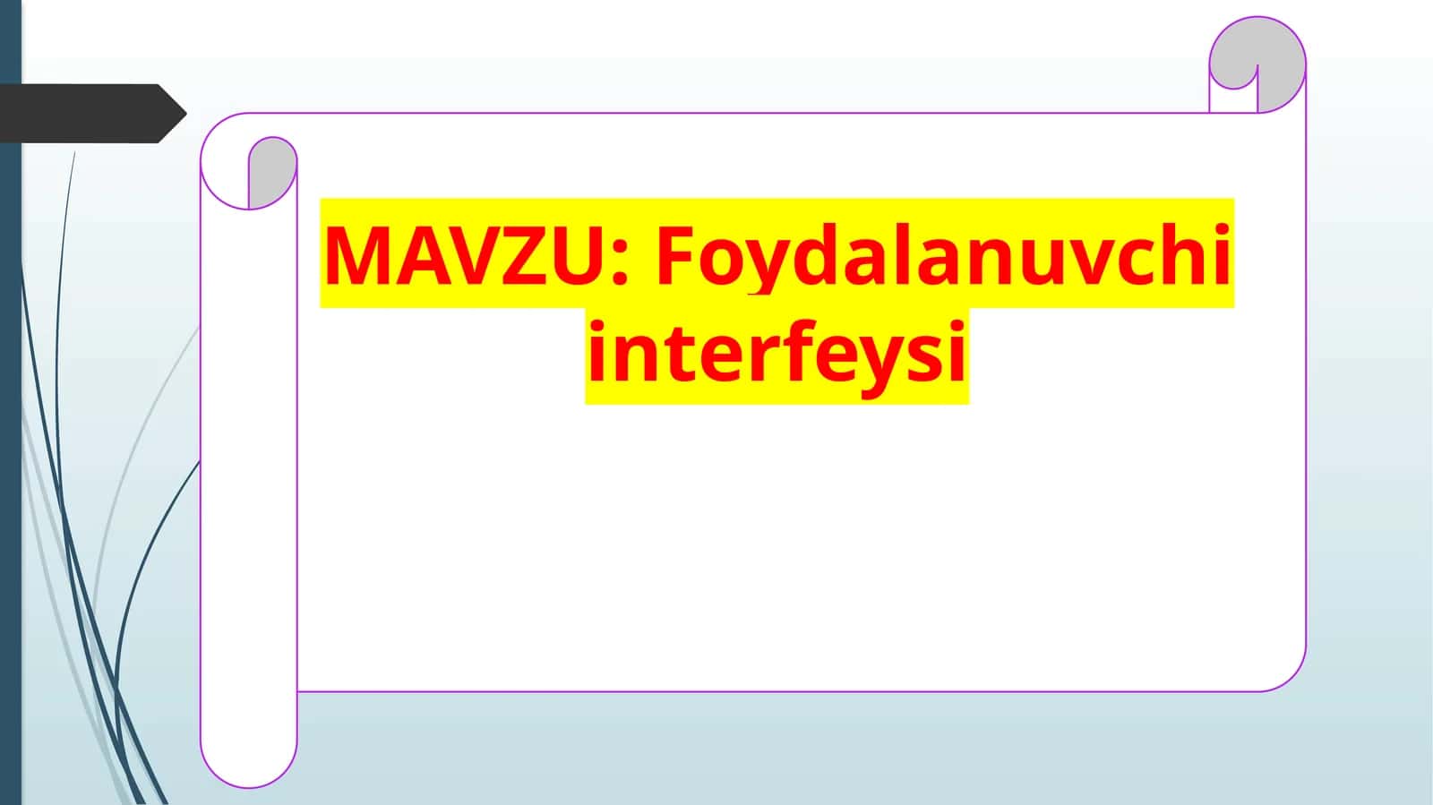 Foydalanuvchi interfeysi