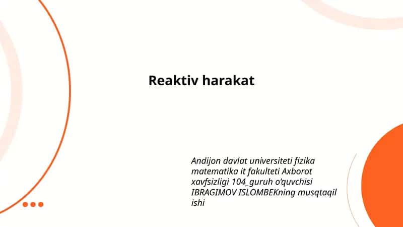 Reaktiv harakat