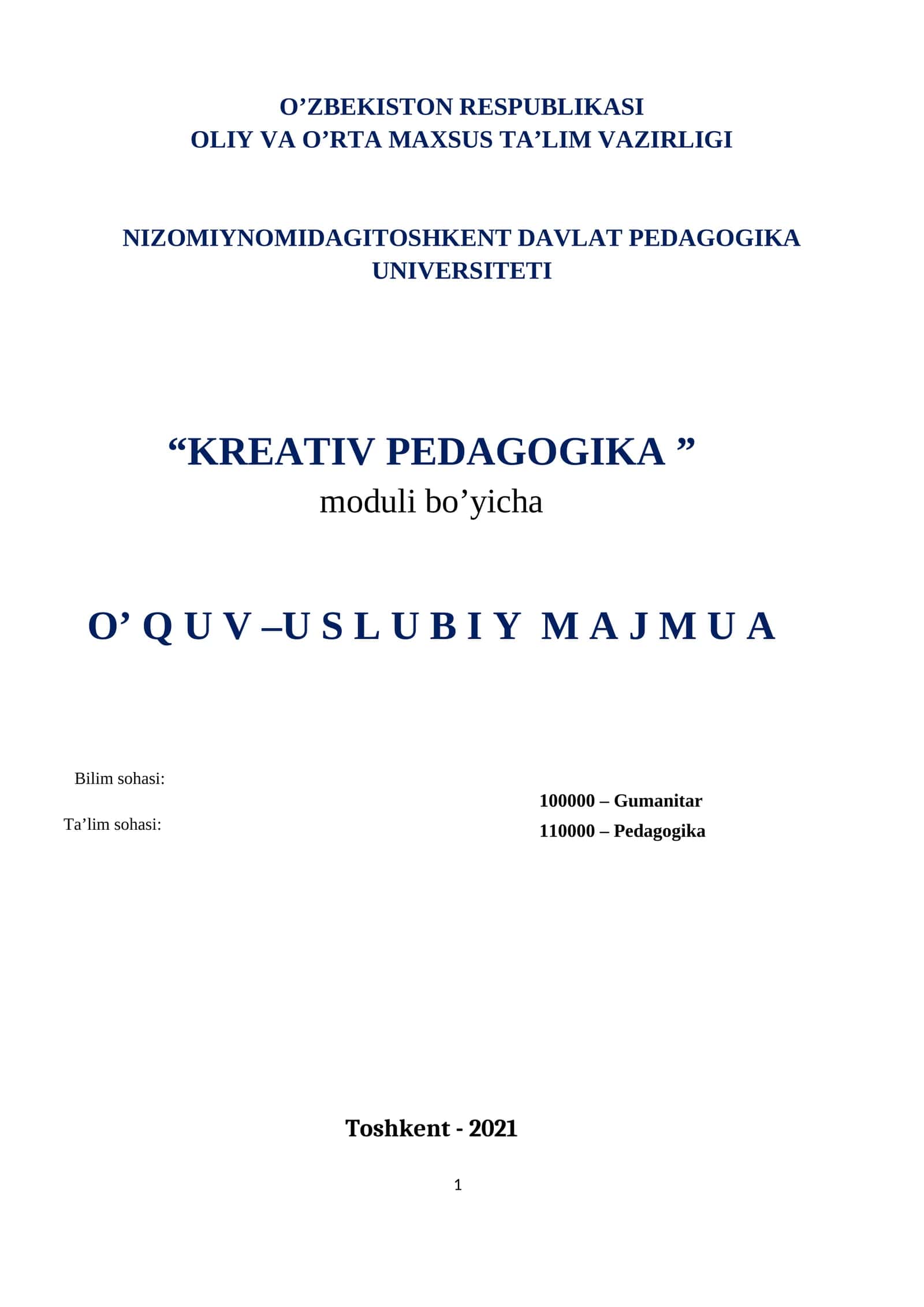 KREATIV PEDAGOGIKA