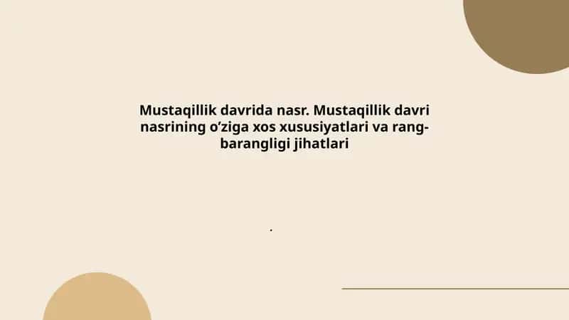 Mustaqillik davri nasr