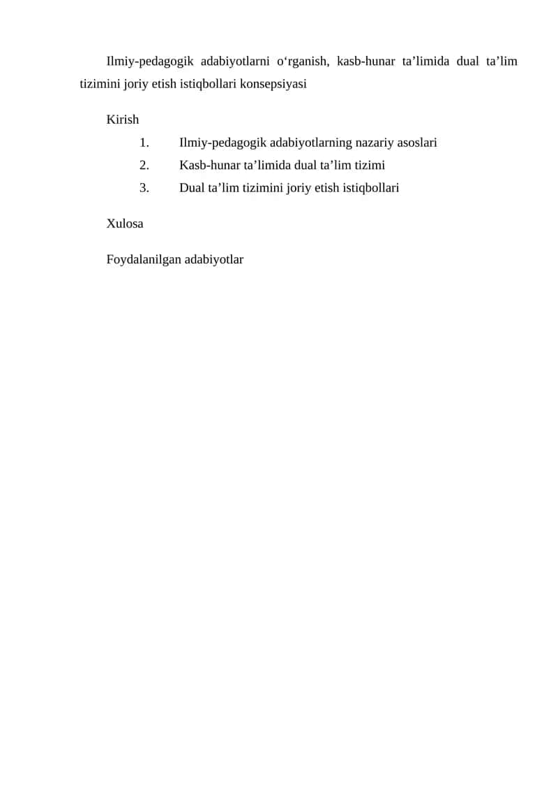 Ilmiy-pedagogik adabiyotlarni o‘rganish