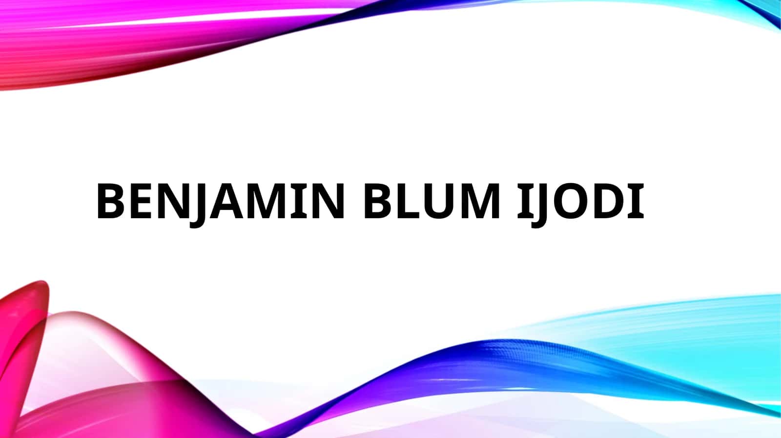 Benjamin Blum ijodi