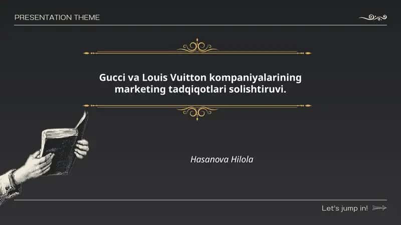 Gucci va Louis Vuitton Marketing Tadqiqotlari