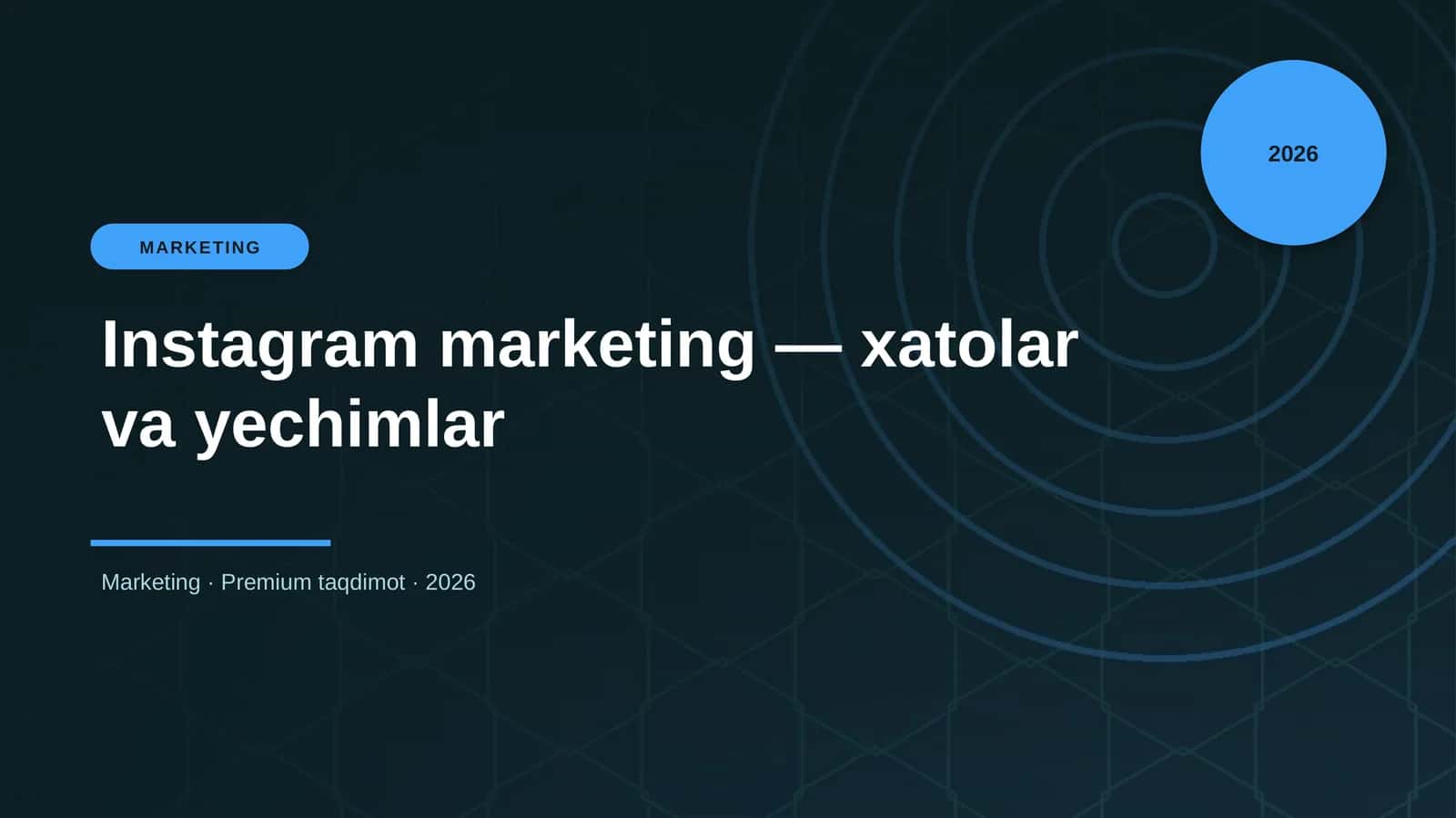 Instagram marketing — xatolar va yechimlar