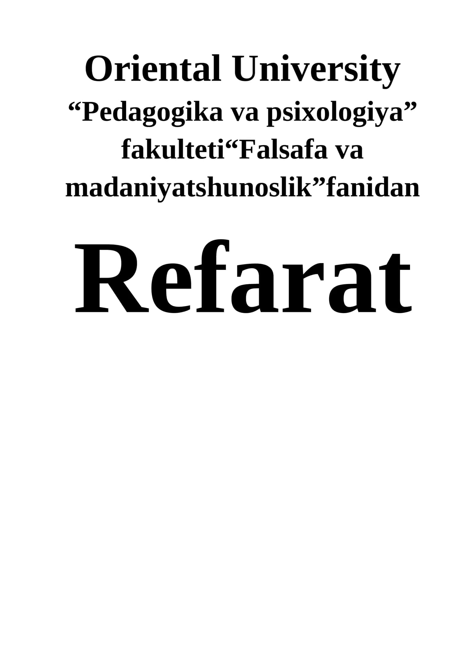 Refarat