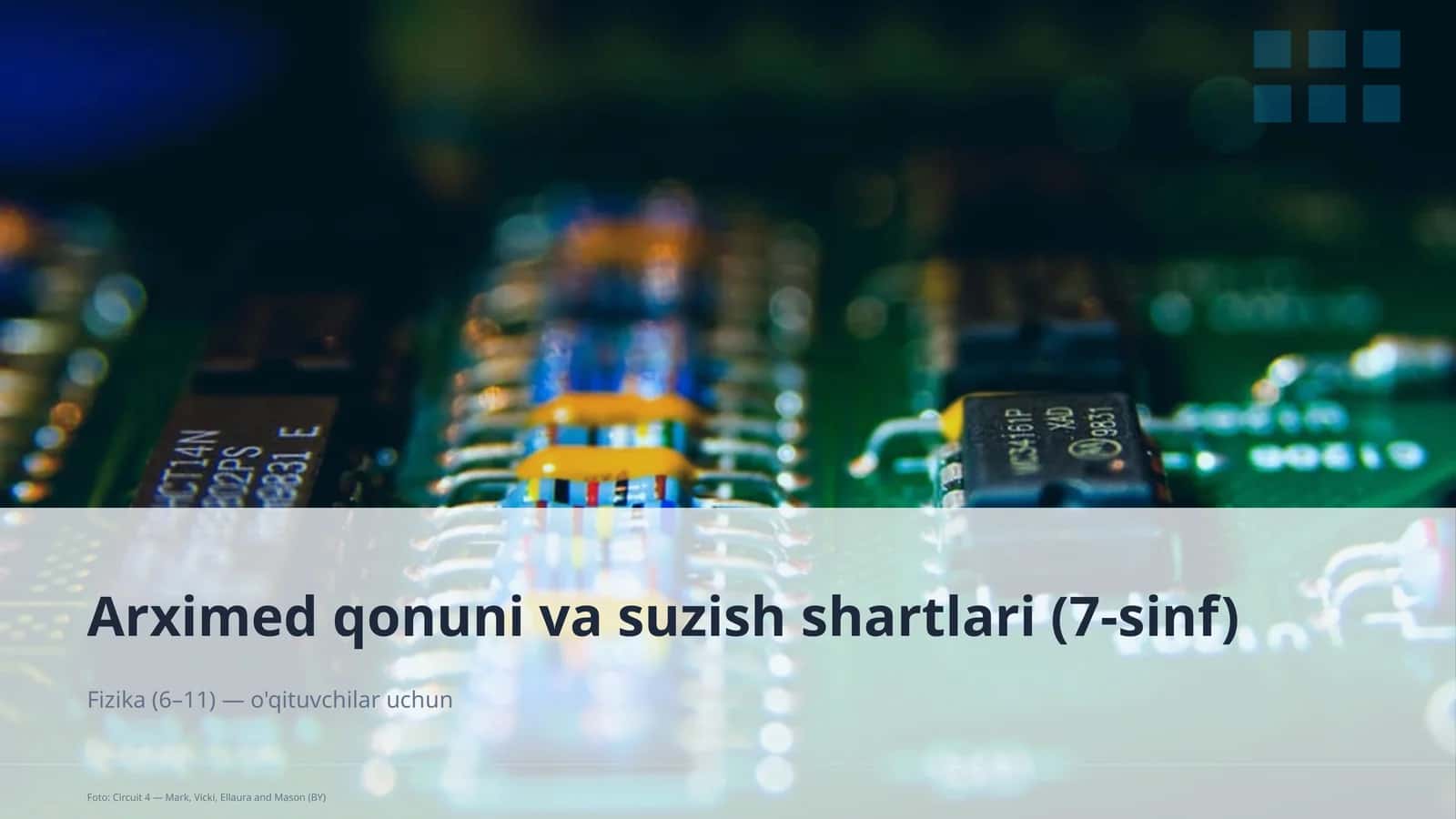 Arximed qonuni va suzish shartlari (7-sinf)