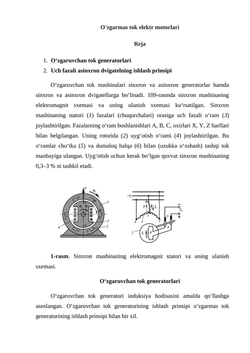 O'zgaruvchan tok elektr motorlari