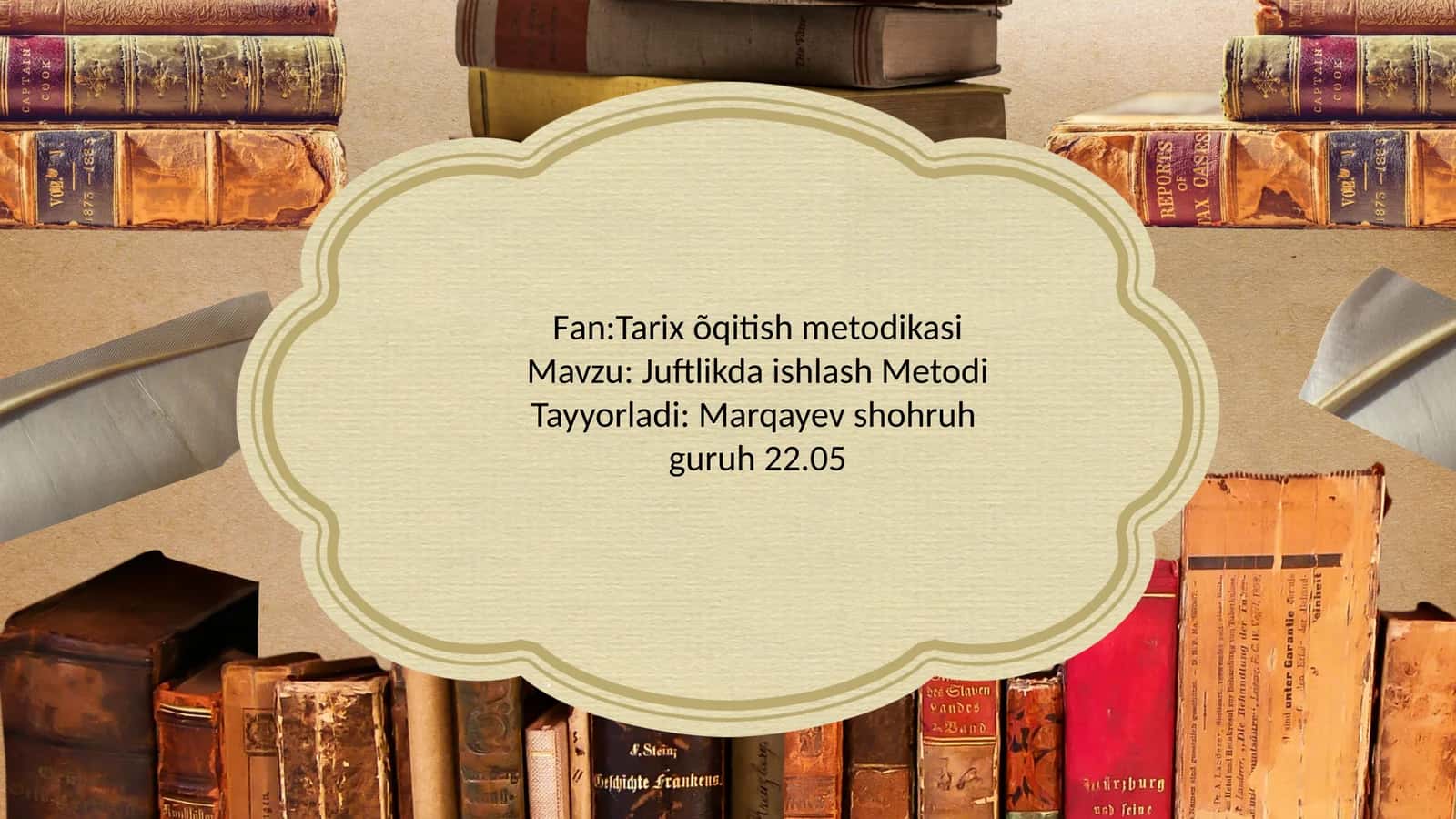 Juftlikda ishlash Metodi