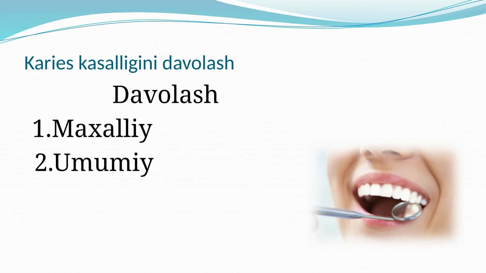 Karies kasalligini davolash