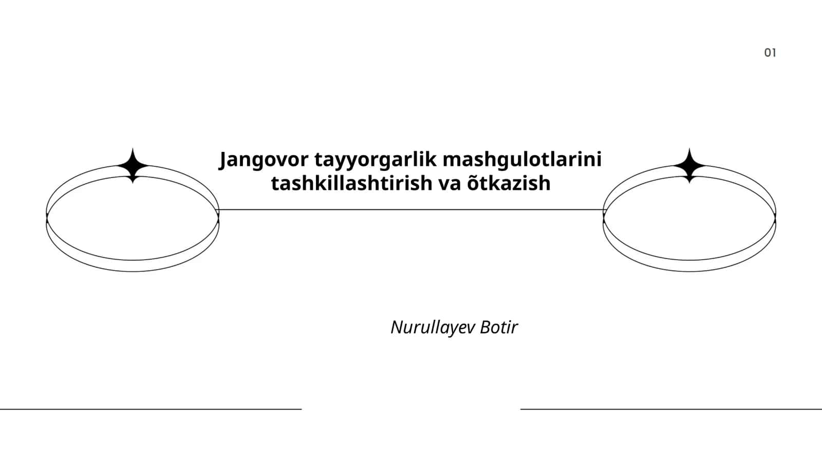 Jangovor tayyorgarlik mashgulotlarini tashkillashtirish va õtkazish