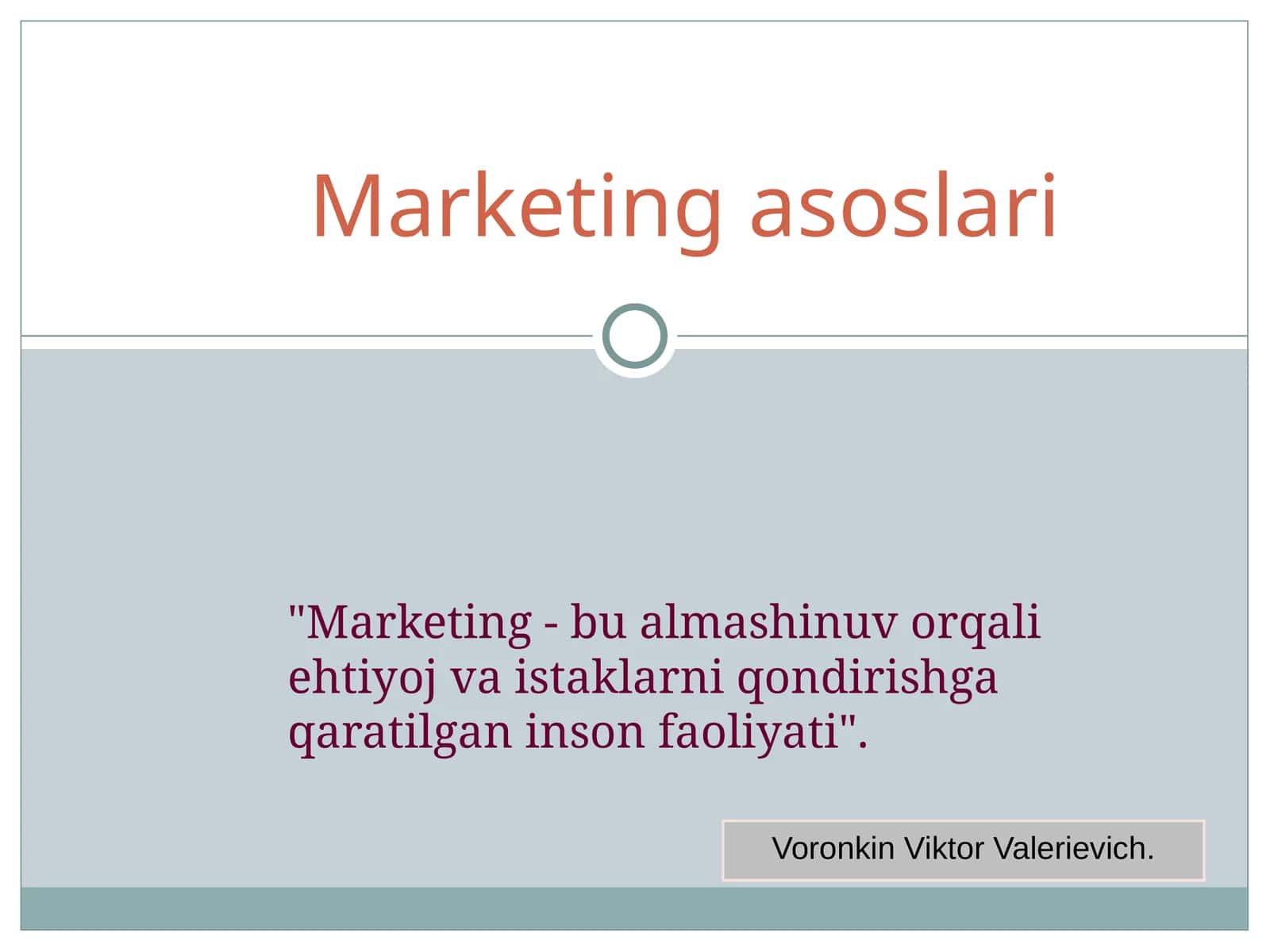 Marketing asoslari