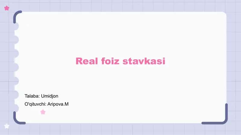 Real foiz stavkasi