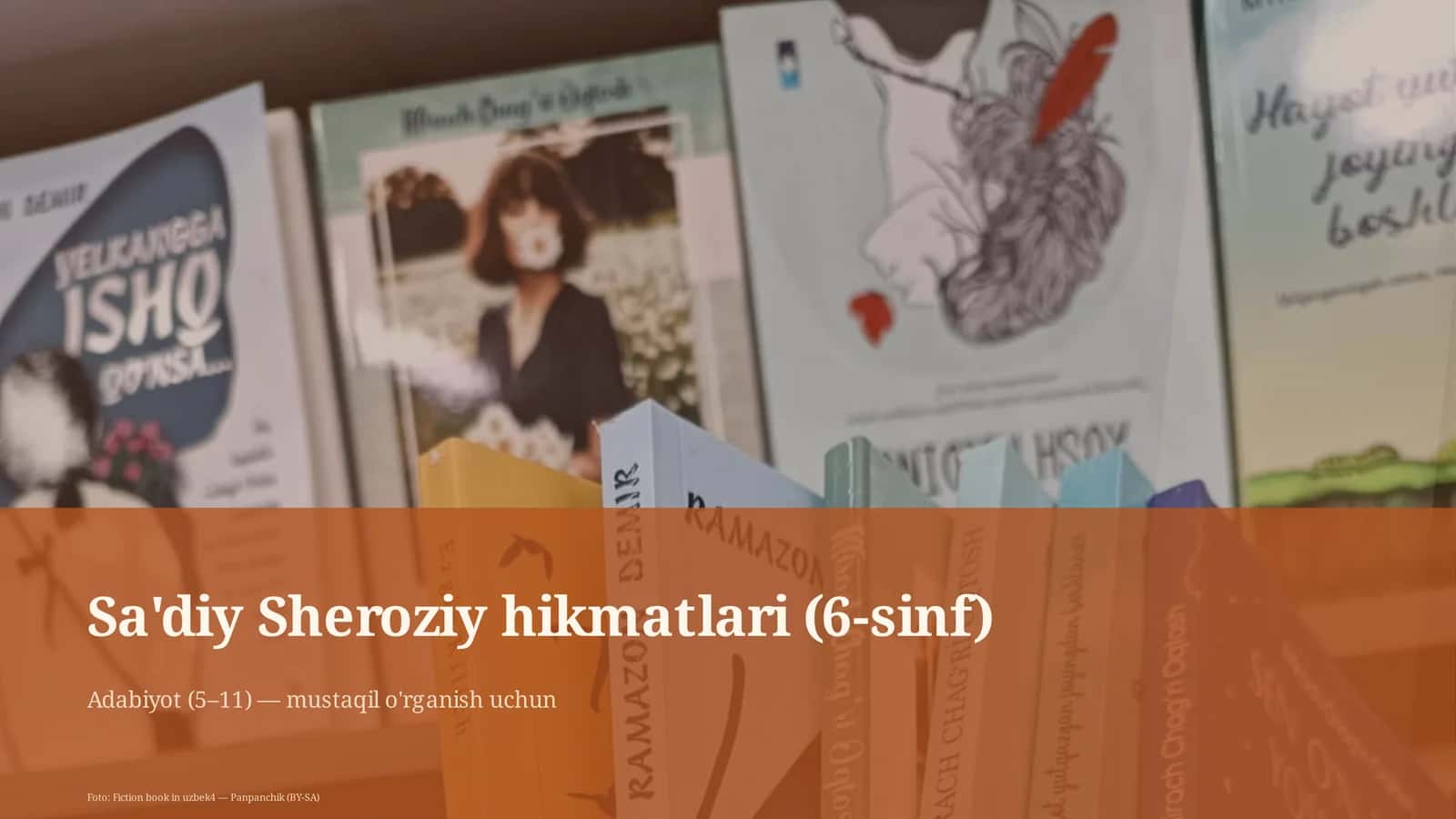 Sa'diy Sheroziy hikmatlari (6-sinf)