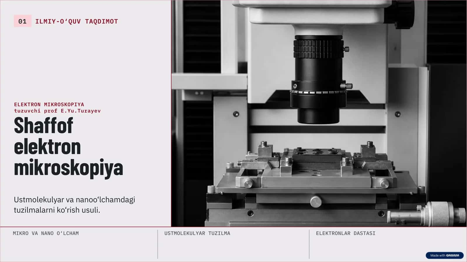 ELEKTRON MIKROSKOPIYA
