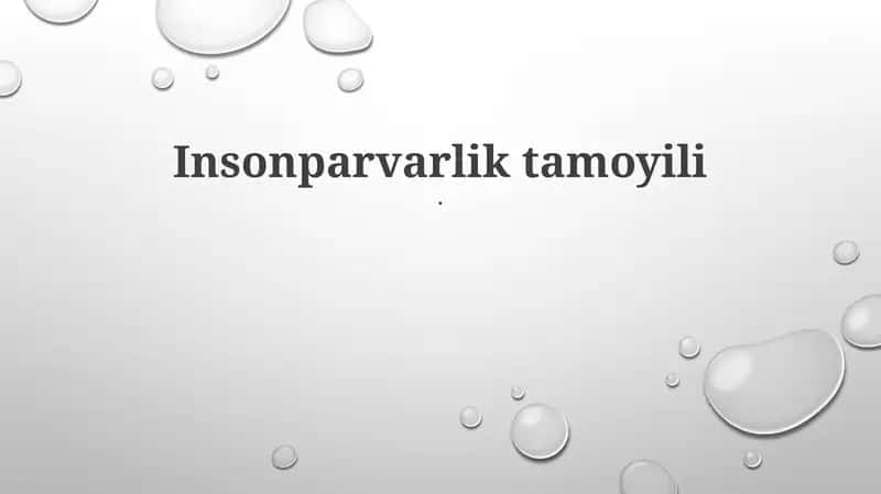 Insonparvarlik tamoyili