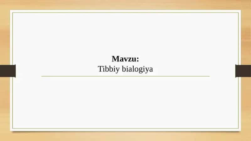Tibbiybialogiya