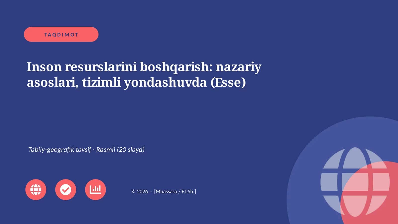 Inson resurslarini boshqarish: nazariy asoslari, tizimli yondashuvda (Esse)
