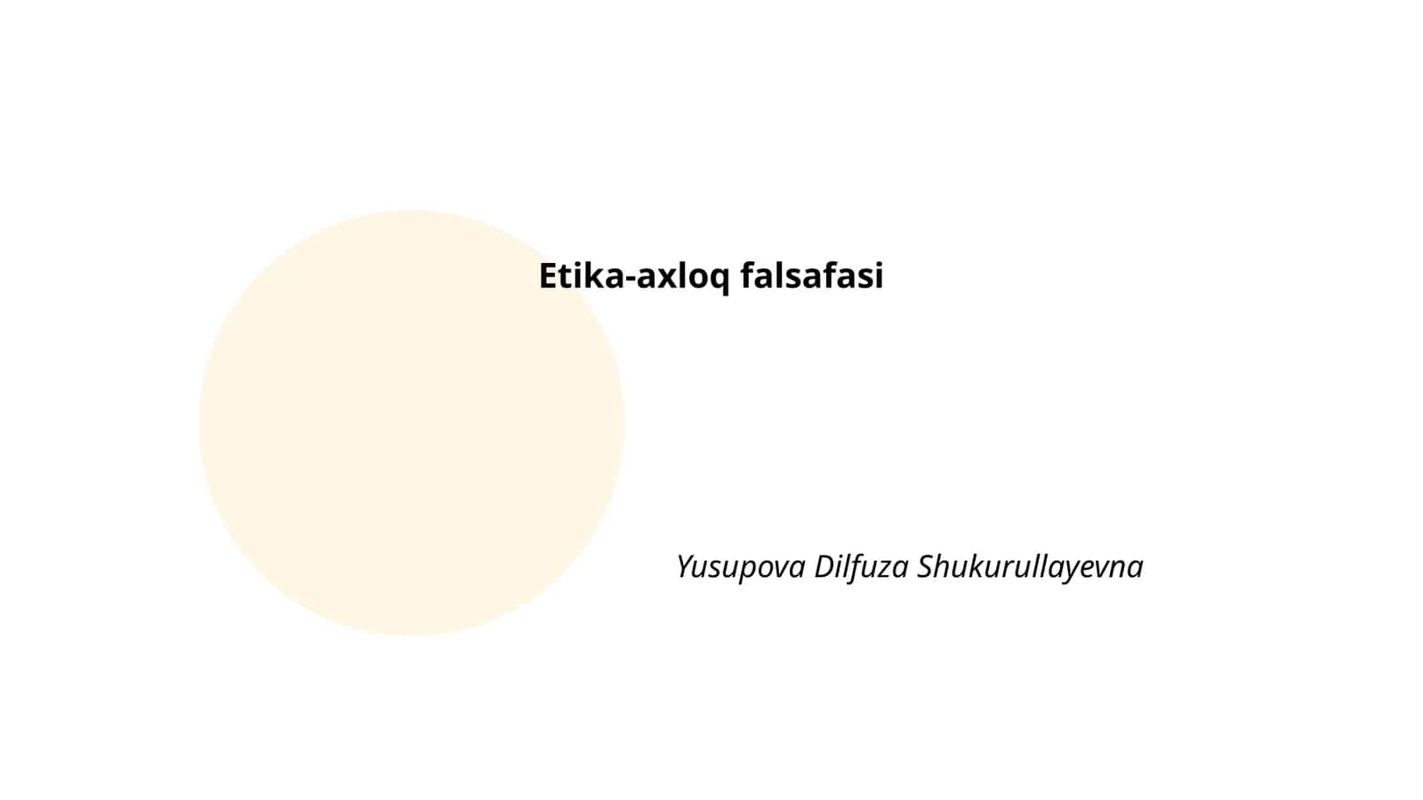 Etika-axloq falsafasi