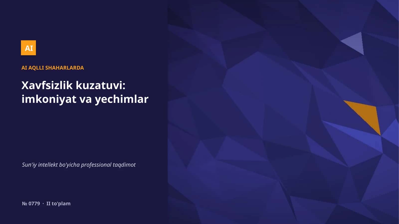 AI AQLLI SHAHARLARDA