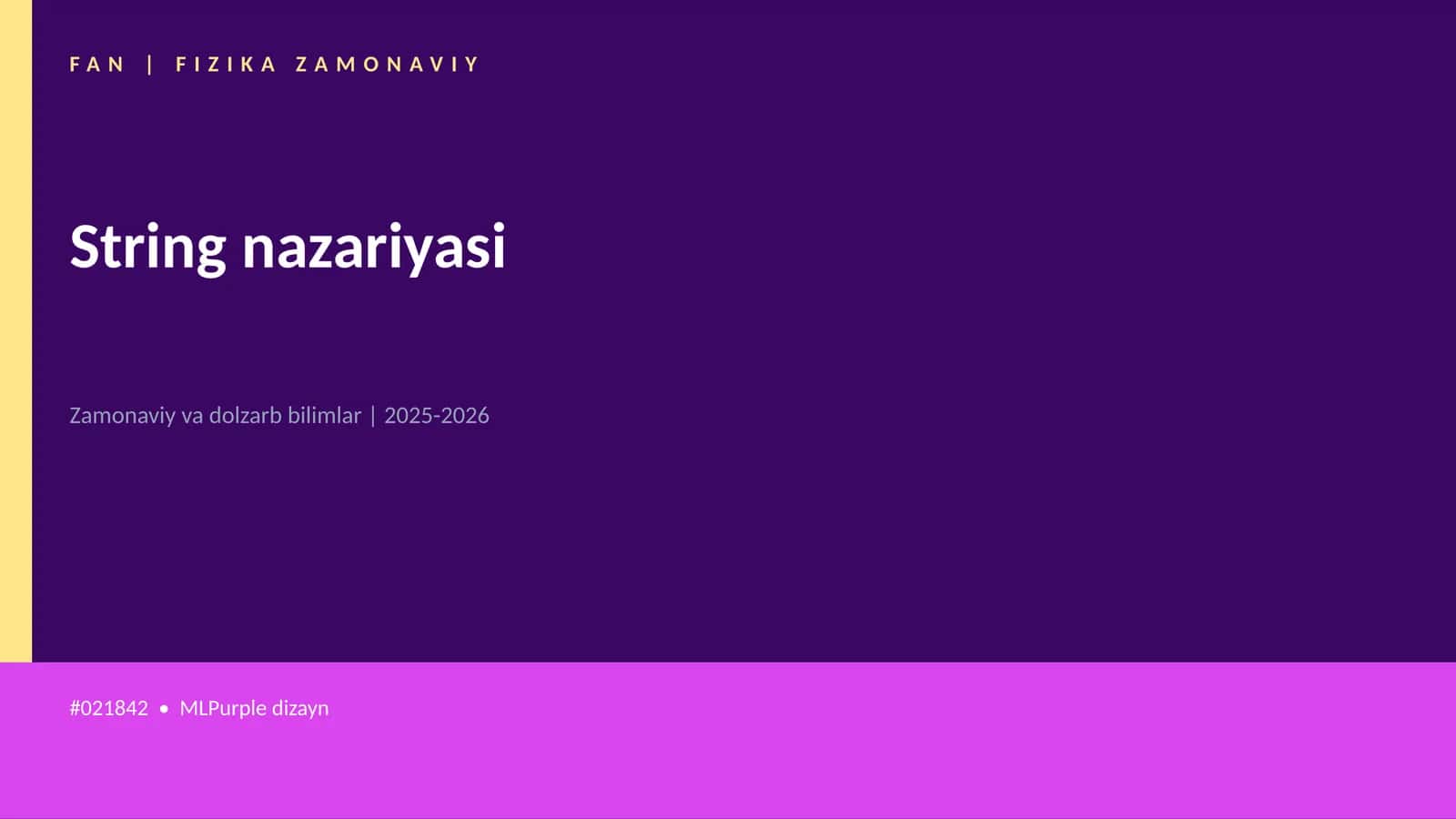 String nazariyasi
