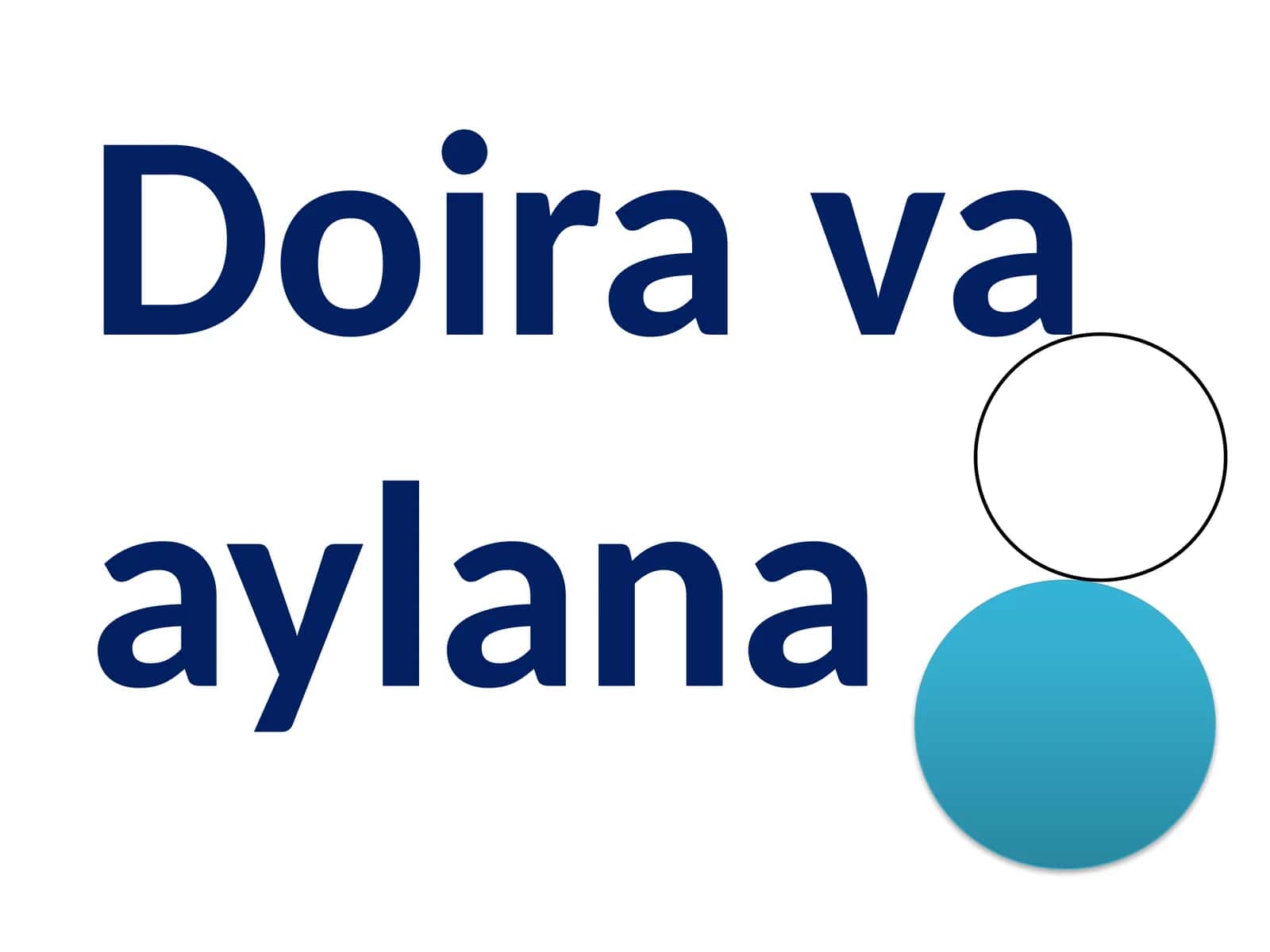 Doira va aylana. 3-sinf matematika dars ishlanma