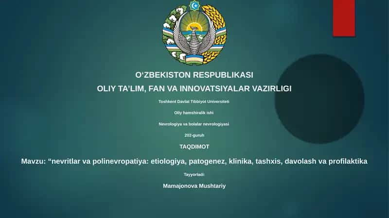 nevritlar va polinevropatiya