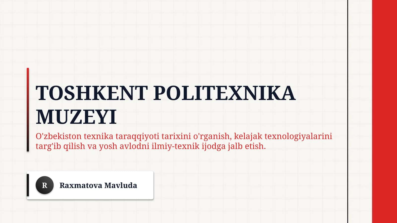 Toshkent politexnika muzeyi