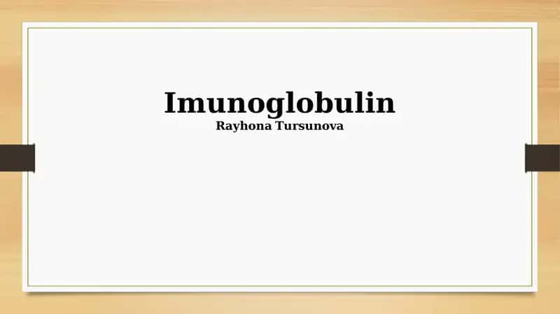 Immunoglobulinlar va kasalliklar