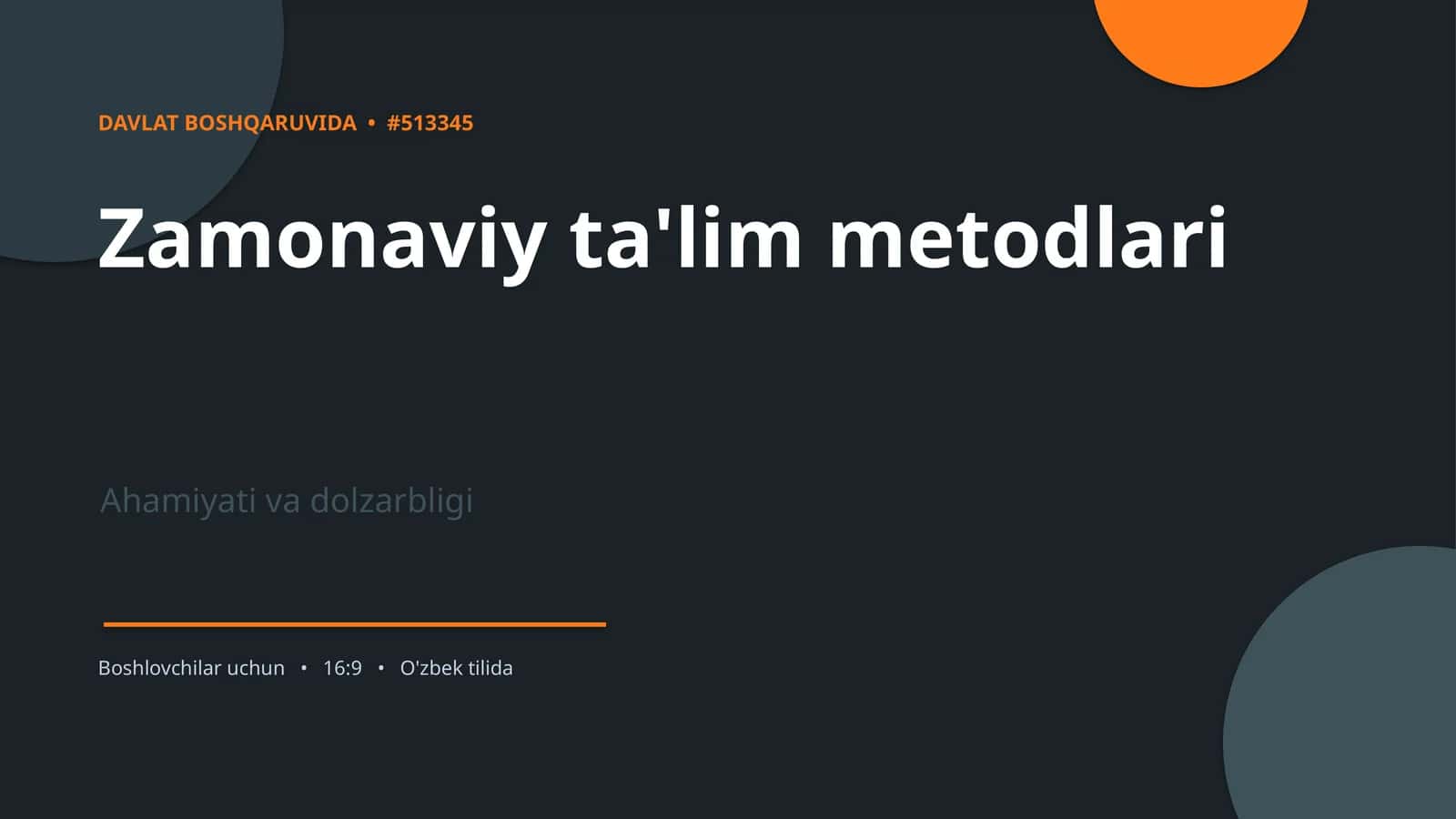 Zamonaviy ta'lim metodlari