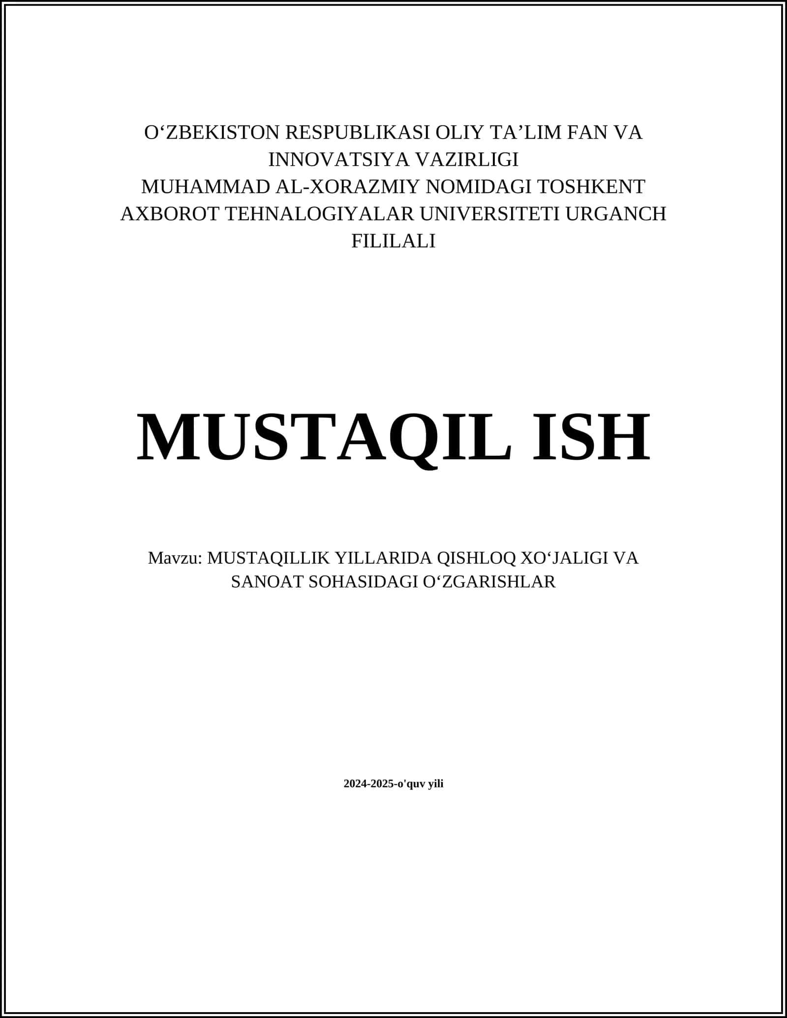 Qishloq xo‘jaligi islohotlari