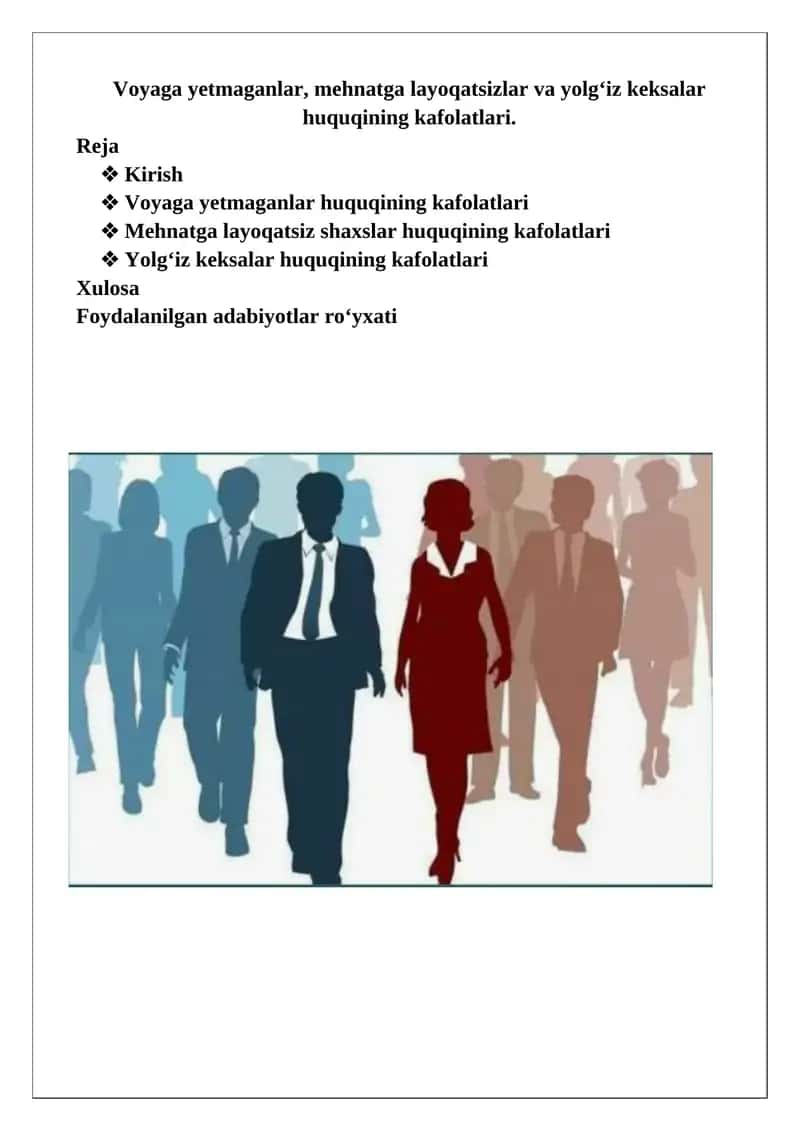 Voyaga yetmaganlar huquqining kafolatlari