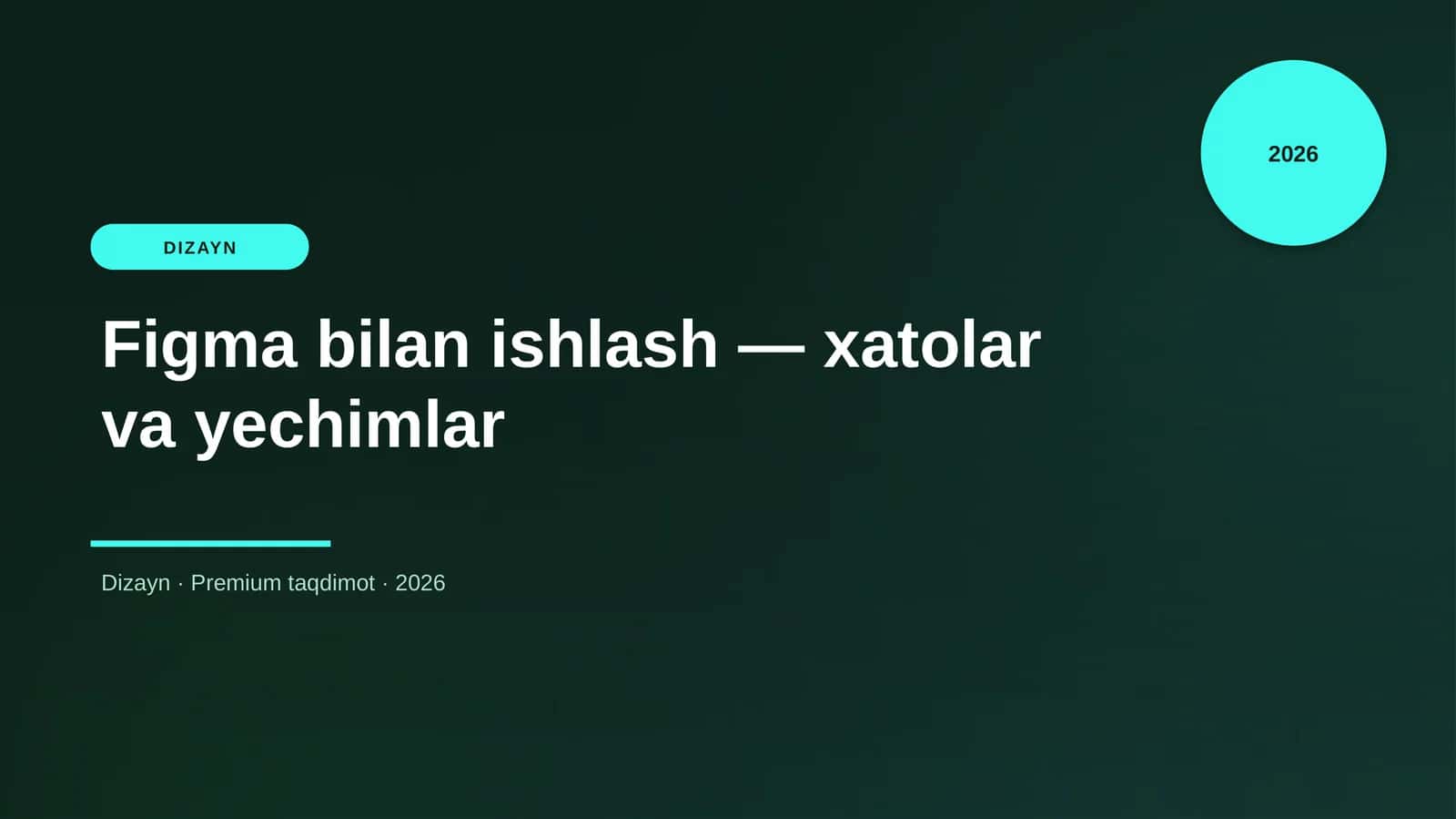 Figma bilan ishlash — xatolar va yechimlar