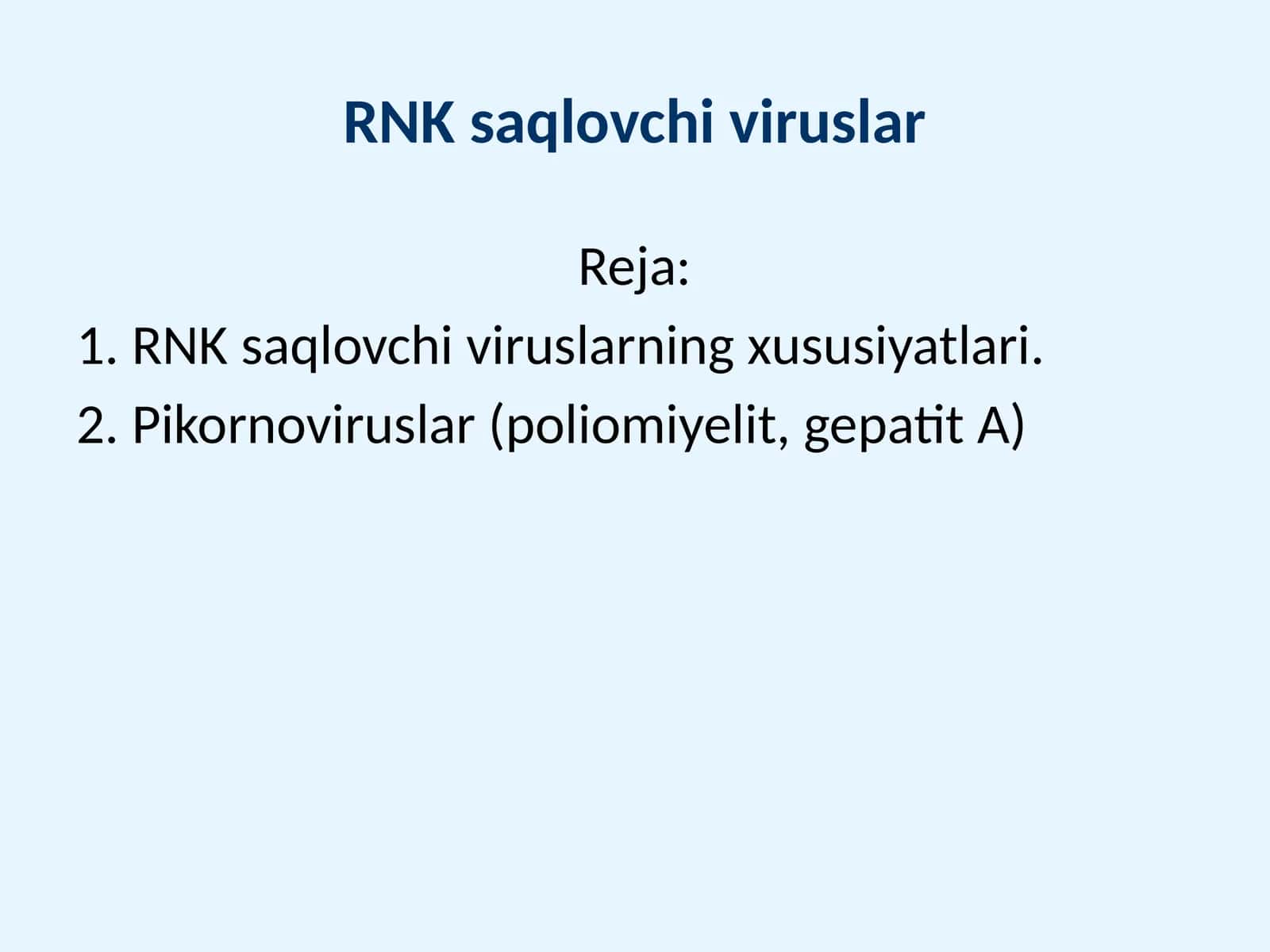 RNK saqlovchi viruslar