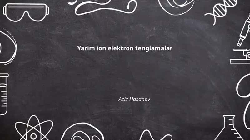 Yarim ion elektron tenglamalar