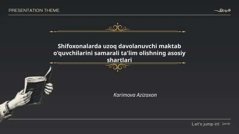 Uzoq davolanuvchi maktab o'quvchilarini samarali ta'lim olishning asosiy shartlari