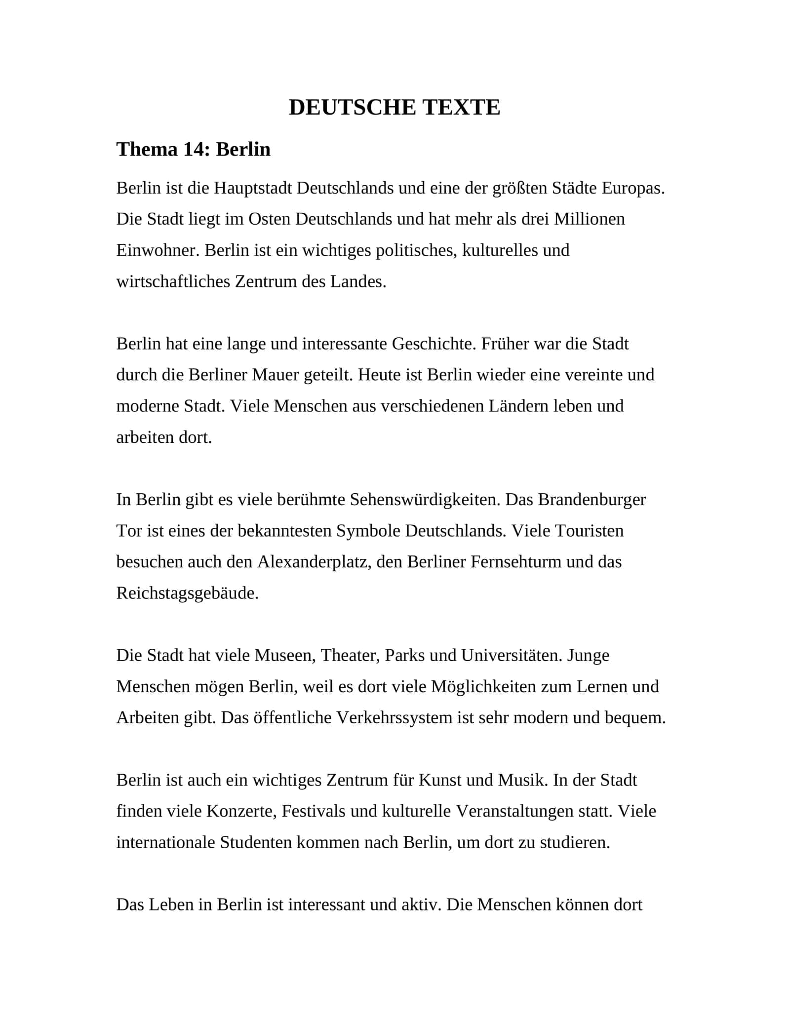 DEUTSCHE TEXTE