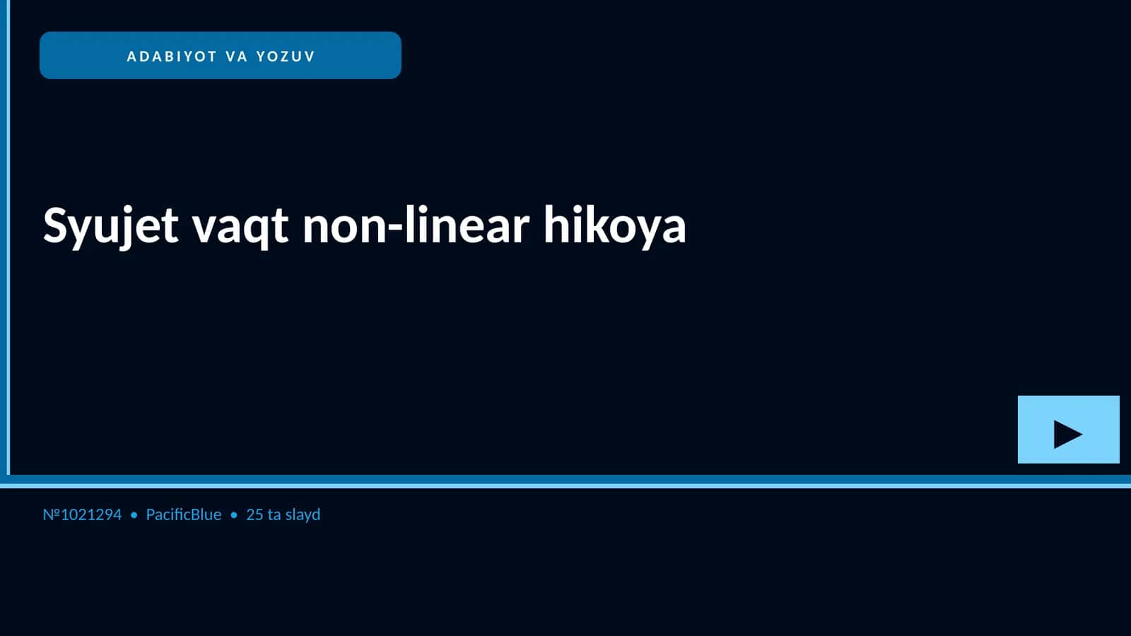 Syujet vaqt non-linear hikoya