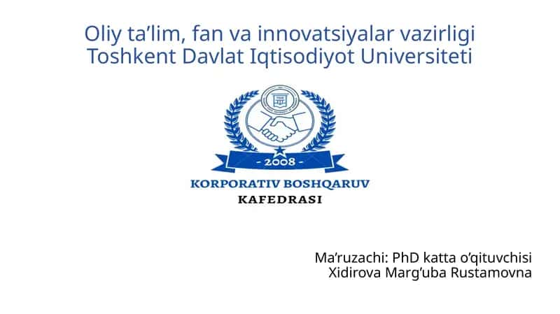 Listing kompaniyalarida korporativ boshqaruv