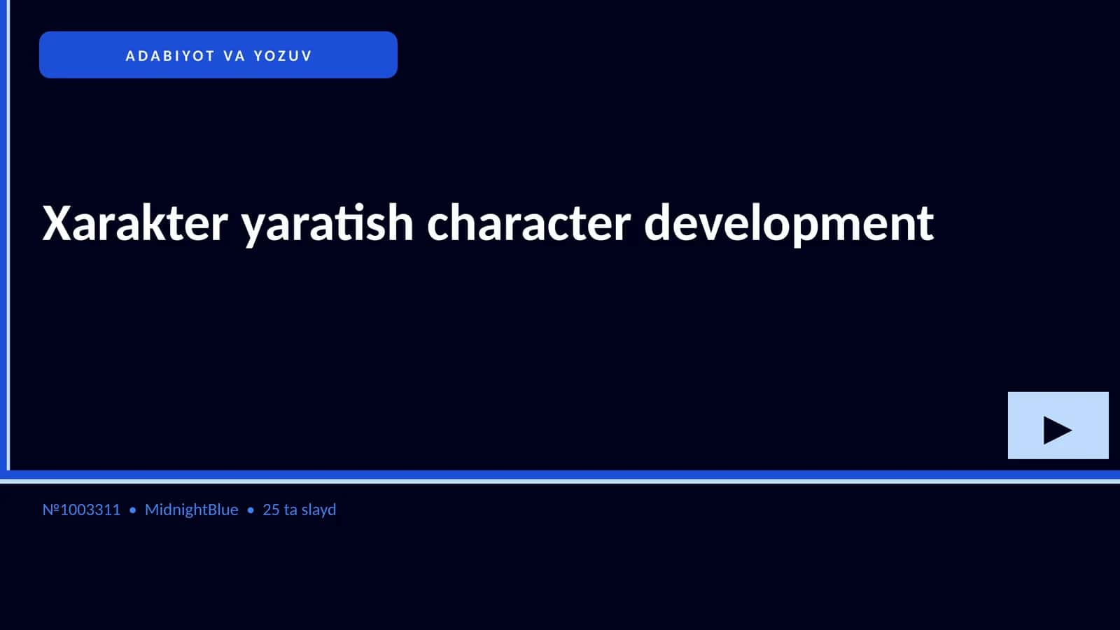 Xarakter yaratish character development