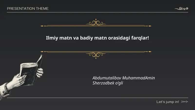 Ilmiy matn va badiy matn orasidagi farqlar!