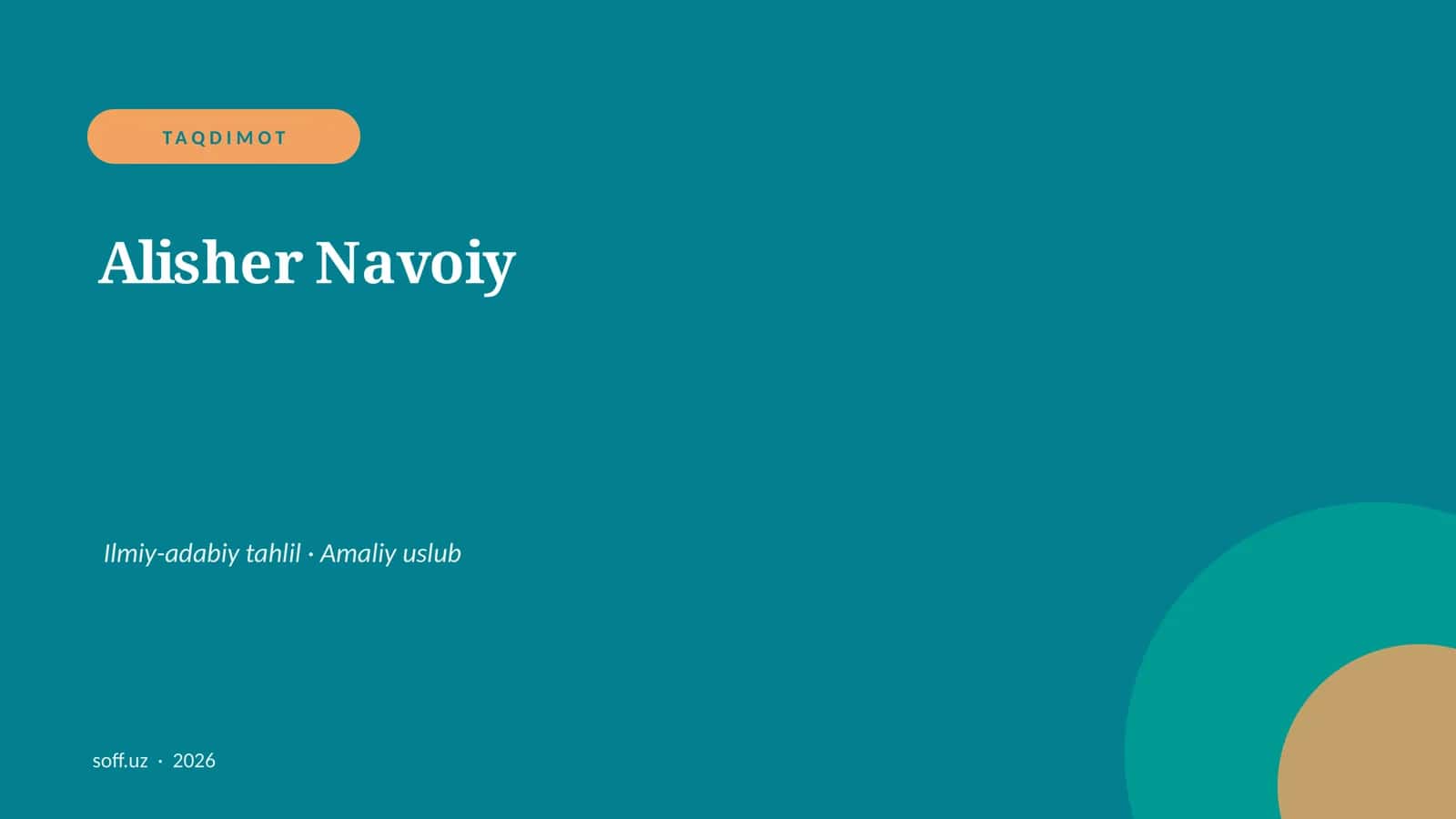 Alisher Navoiy Ilmiy-adabiy tahlil
