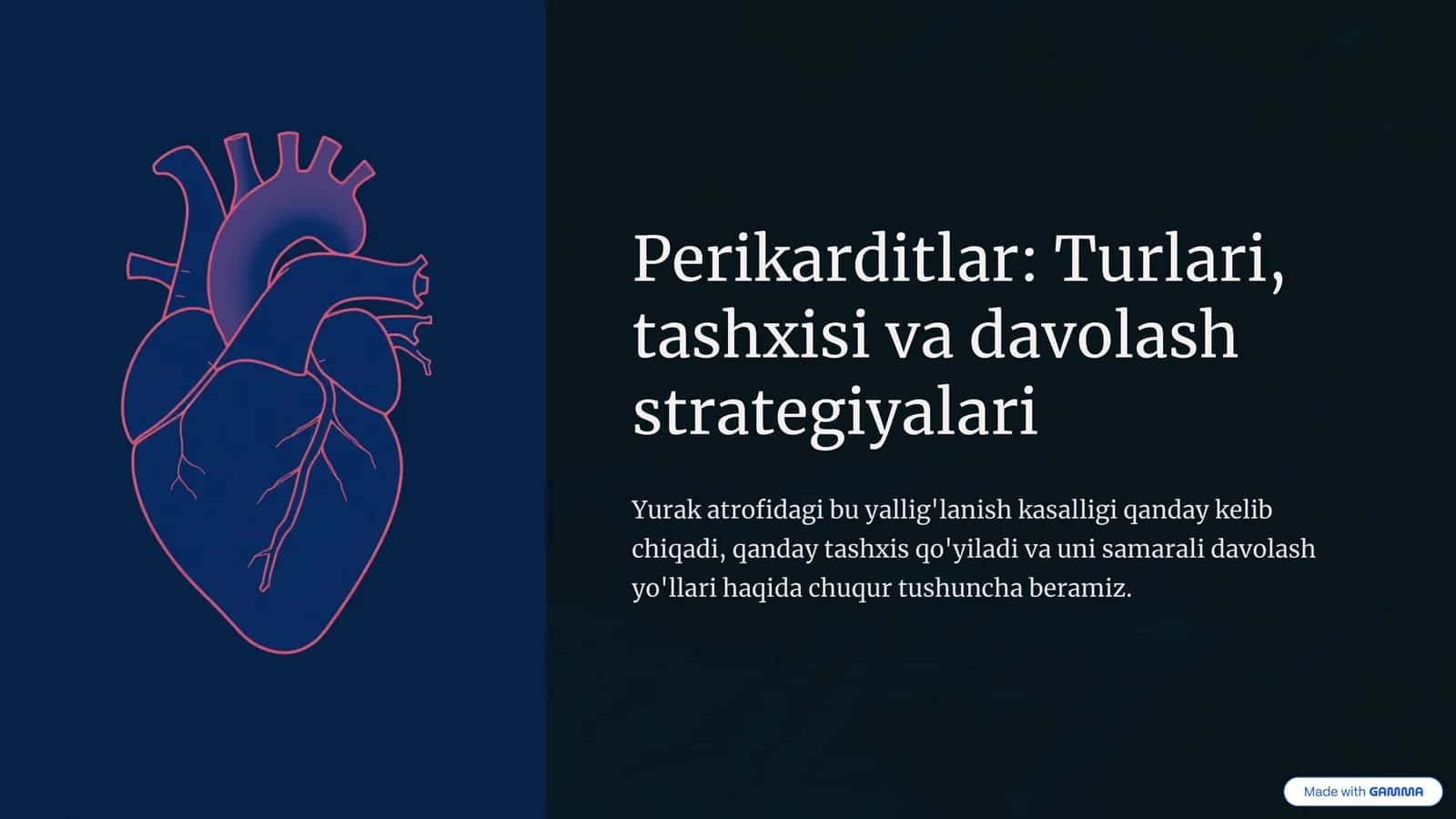 Perikarditlar: Turlari, tashxisi va davolash strategiyalari