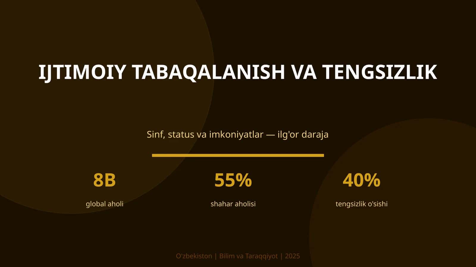 Ijtimoiy Tabaqalanish va Tengsizlik