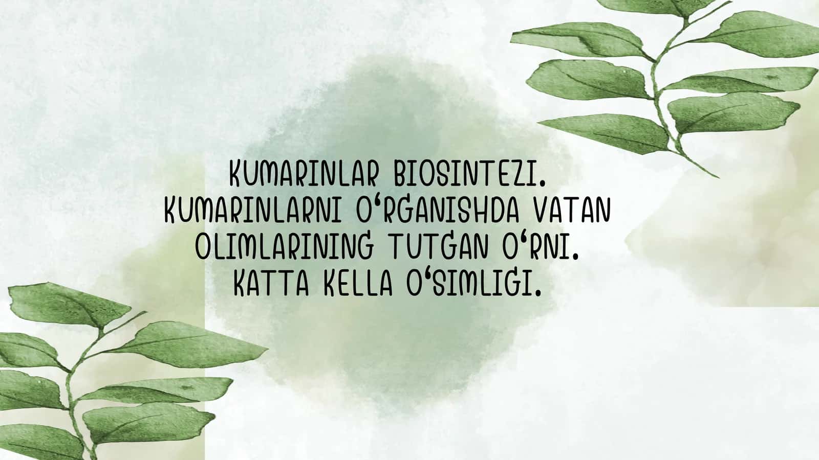 Kumarinlar BIOSINTEZI