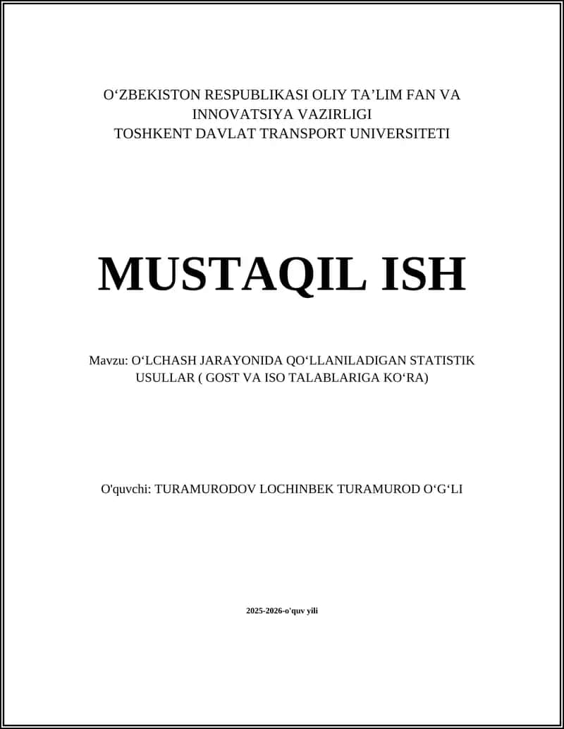 Oʻlchash natijalarining noaniqligini baholash (Type A va Type B)