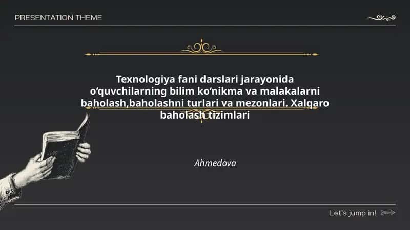 Texnologiya fanida baholash tizimlari