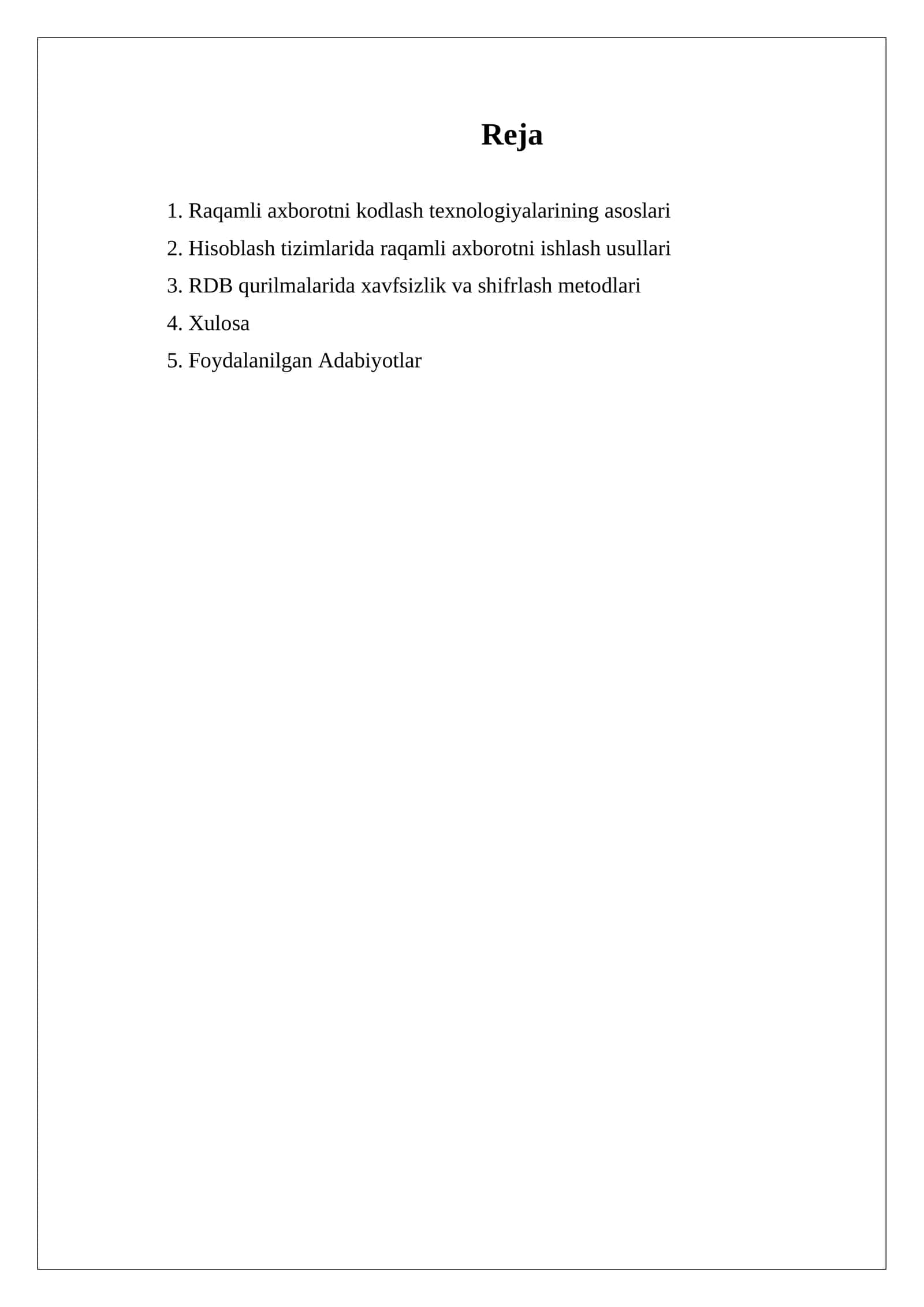 Raqamli Dasturiy Qurilmalar (RDB) texnologiyalari
