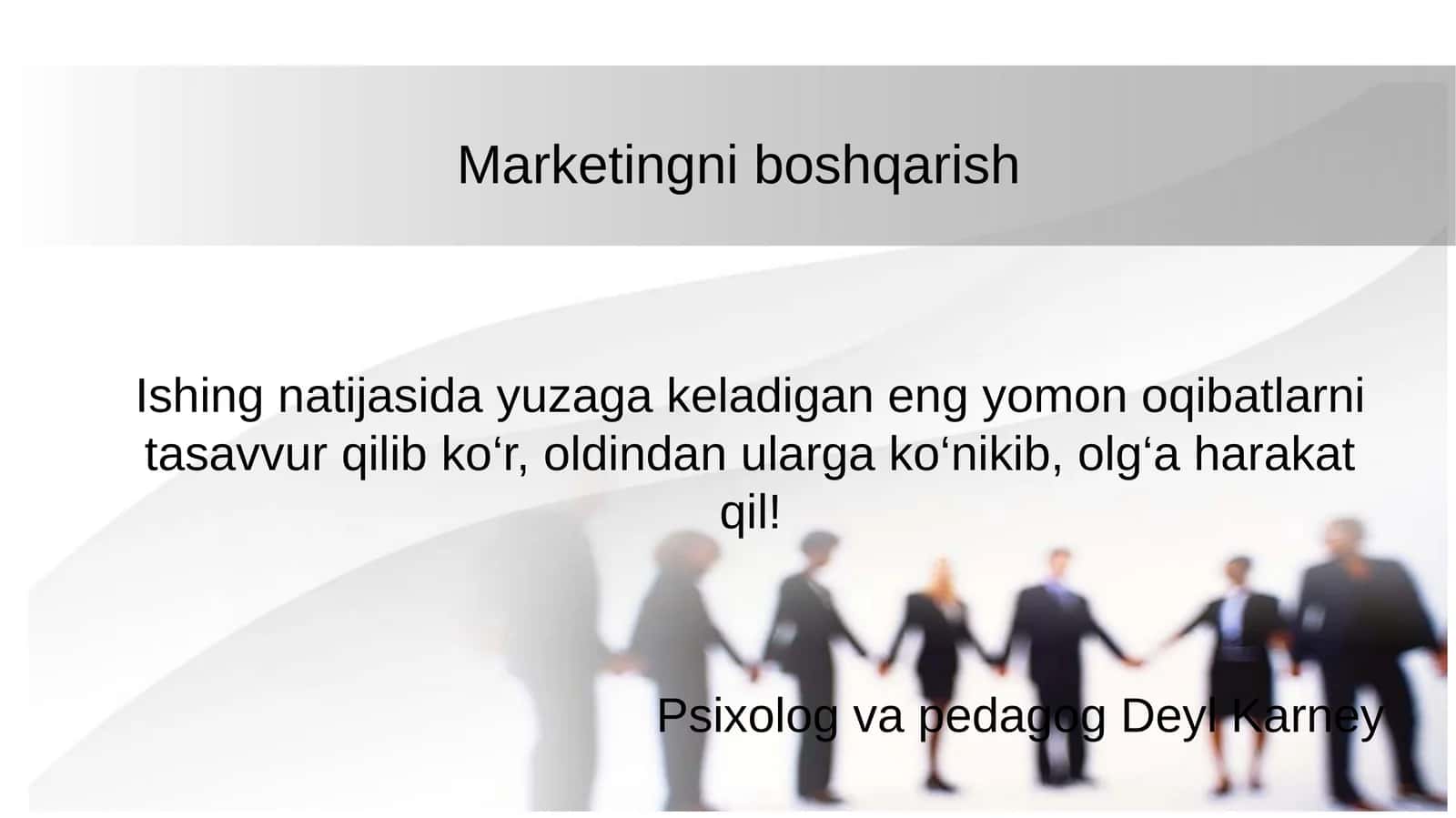 Marketingni boshqarish